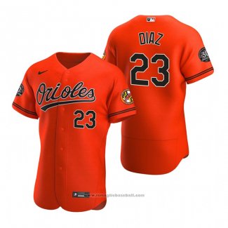 Maglia Baseball Uomo Baltimore Orioles Yusniel Diaz Autentico Arancione