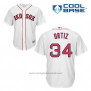 Maglia Baseball Uomo Boston Red Sox 34 David Ortiz Bianco Home Cool Base