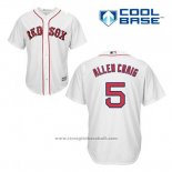 Maglia Baseball Uomo Boston Red Sox 5 Allen Craig Bianco Home Cool Base