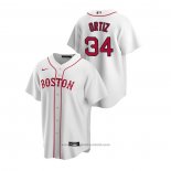 Maglia Baseball Uomo Boston Red Sox David Ortiz Replica Alternato Bianco