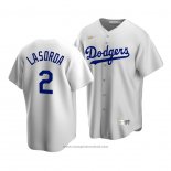 Maglia Baseball Uomo Brooklyn Los Angeles Dodgers White Tommy Lasorda Cooperstown Collection Primera Bianco