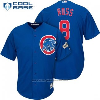 Maglia Baseball Uomo Chicago Cubs 2017 Postseason 8 David Ross Cool Base