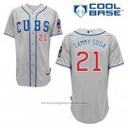 Maglia Baseball Uomo Chicago Cubs 21 Sammy Sosa Grigio Alternato Cool Base