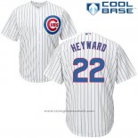 Maglia Baseball Uomo Chicago Cubs 22 Jason Heyward Bianco Cool Base