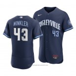 Maglia Baseball Uomo Chicago Cubs Dan Winkler 2021 City Connect Autentico Blu