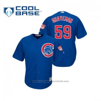 Maglia Baseball Uomo Chicago Cubs Kendall Graveman Cool Base Allenamento Primaverile 2019 Blu