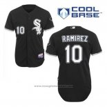 Maglia Baseball Uomo Chicago White Sox 10 Alexei Ramirez Nero Alternato Cool Base