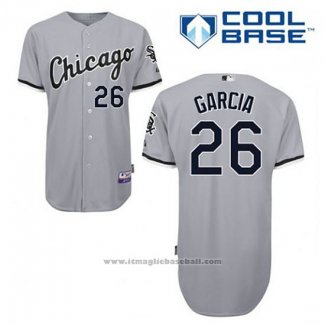 Maglia Baseball Uomo Chicago White Sox 26 Avisail Garcia Grigio Cool Base