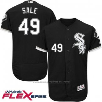 Maglia Baseball Uomo Chicago White Sox 49 Chris Sale Flex Base Giocatore