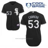 Maglia Baseball Uomo Chicago White Sox Melky Cabrera 53 Nero Alternato Cool Base