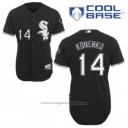 Maglia Baseball Uomo Chicago White Sox Paul Konerko 14 Nero Alternato Cool Base