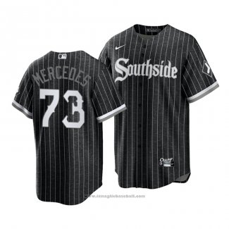 Maglia Baseball Uomo Chicago White Sox Yermin Mercedes 2021 City Connect Replica Nero