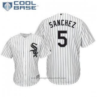 Maglia Baseball Uomo Chicago White Sox Yolmer Sanchez Cool Base Home Bianco