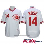 Maglia Baseball Uomo Cincinnati Reds 14 Pete Rose Autentico Collection Flex Base Bianco