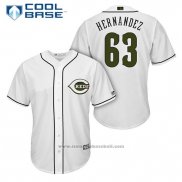 Maglia Baseball Uomo Cincinnati Reds 63 Ariel Hernandez Bianco 2018 Alternato Cool Base