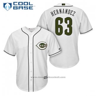 Maglia Baseball Uomo Cincinnati Reds 63 Ariel Hernandez Bianco 2018 Alternato Cool Base