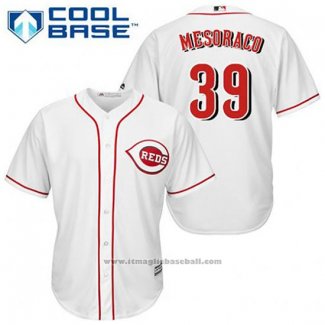 Maglia Baseball Uomo Cincinnati Reds Devin Mesoraco 39 Bianco Home Cool Base