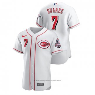 Maglia Baseball Uomo Cincinnati Reds Eugenio Suarez Authentic Bianco