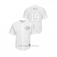 Maglia Baseball Uomo Cincinnati Reds Joey Votto 2019 Players Weekend Who Replica Bianco