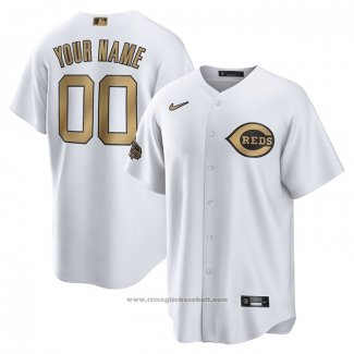 Maglia Baseball Uomo Cincinnati Reds Personalizzate 2022 All Star Replica Bianco