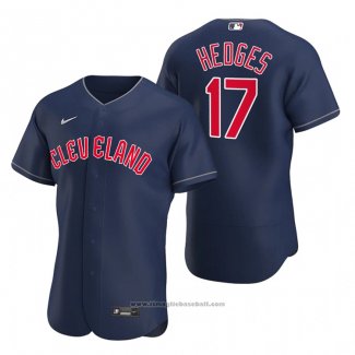 Maglia Baseball Uomo Cleveland Guardians Austin Hedges Autentico Alternato Blu