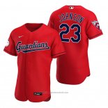 Maglia Baseball Uomo Cleveland Guardians Daniel Johnson Autentico Alternato Rosso