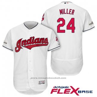 Maglia Baseball Uomo Cleveland Indians 2017 Postseason Andrew Miller Bianco Flex Base