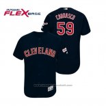Maglia Baseball Uomo Cleveland Indians Carlos Carrasco 2019 All Star Patch Flex Base Blu