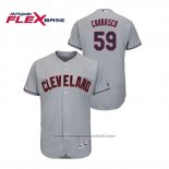 Maglia Baseball Uomo Cleveland Indians Carlos Carrasco Flex Base Grigio