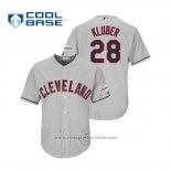 Maglia Baseball Uomo Cleveland Indians Corey Kluber 2019 All Star Patch Cool Base Grigio
