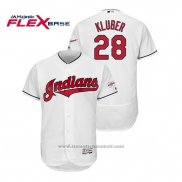 Maglia Baseball Uomo Cleveland Indians Corey Kluber 2019 All Star Patch Flex Base Bianco