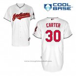 Maglia Baseball Uomo Cleveland Indians Joe Carter 30 Bianco Home Cool Base