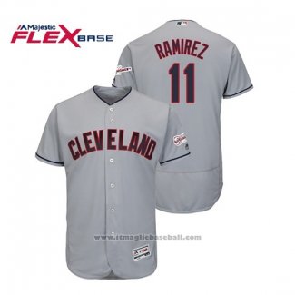 Maglia Baseball Uomo Cleveland Indians Jose Ramirez 2019 All Star Patch Flex Base Grigio