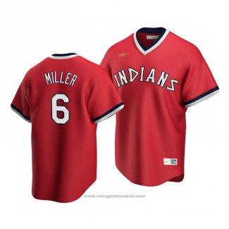 Maglia Baseball Uomo Cleveland Indians Owen Miller Cooperstown Collection Road Rosso