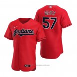 Maglia Baseball Uomo Cleveland Indians Shane Bieber Autentico Alternato 2020 Rosso