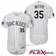 Maglia Baseball Uomo Colorado Rockies Chad Bettis 35 Bianco Autentico Collection Flex Base