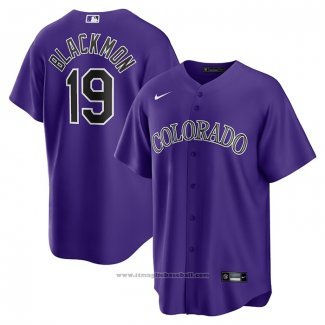 Maglia Baseball Uomo Colorado Rockies Charlie Blackmon Alternato Replica Viola