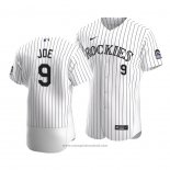 Maglia Baseball Uomo Colorado Rockies Connor Joe Autentico Home Bianco Viola