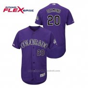 Maglia Baseball Uomo Colorado Rockies Ian Desmond Autentico Collection Flex Base Viola