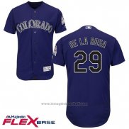 Maglia Baseball Uomo Colorado Rockies Jorge De La Rosa 29 Viola Flex Base