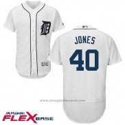 Maglia Baseball Uomo Detroit Tigers 40 Jacoby Jones Bianco Flex Base