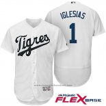 Maglia Baseball Uomo Detroit Tigers Bianco 1 Jose Iglesias Hispanic Heritage Flex Base Giocatore