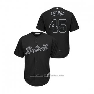 Maglia Baseball Uomo Detroit Tigers Buck Farmer 2019 Players Weekend George Replica Nero