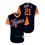 Maglia Baseball Uomo Detroit Tigers Jacoby Jones 2018 LLWS Players Weekend Juicy J Blu