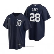 Maglia Baseball Uomo Detroit Tigers Javier Baez Replica Alternato Blu