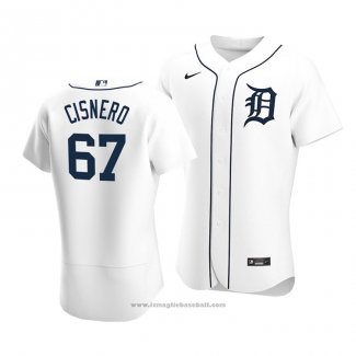 Maglia Baseball Uomo Detroit Tigers Jose Cisnero Autentico Primera Bianco