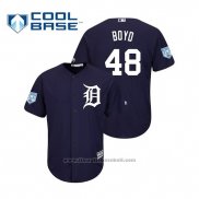 Maglia Baseball Uomo Detroit Tigers Matthew Boyd Cool Base Allenamento Primaverile 2019 Blu