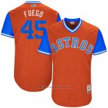Maglia Baseball Uomo Houston Astros 2017 Little League World Series Michael Feliz Arancione