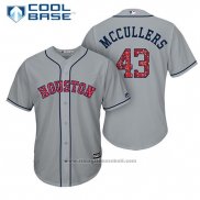 Maglia Baseball Uomo Houston Astros 2017 Stelle e Strisce Lance Mccullers Grigio Cool Base