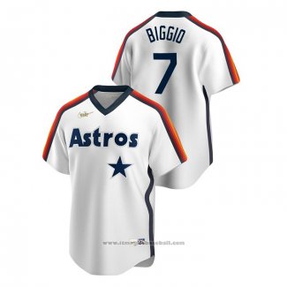 Maglia Baseball Uomo Houston Astros Craig Biggio Cooperstown Collection Home Bianco